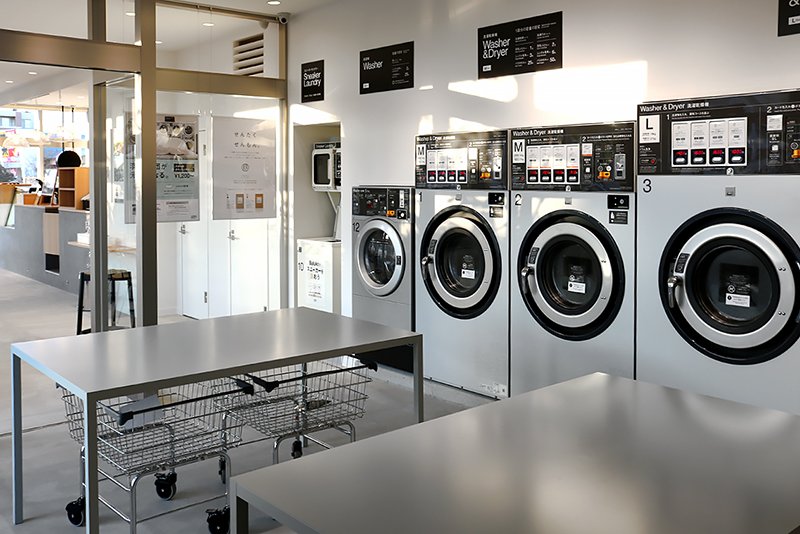 最新機器を備えた「Baluko Laundry Place」