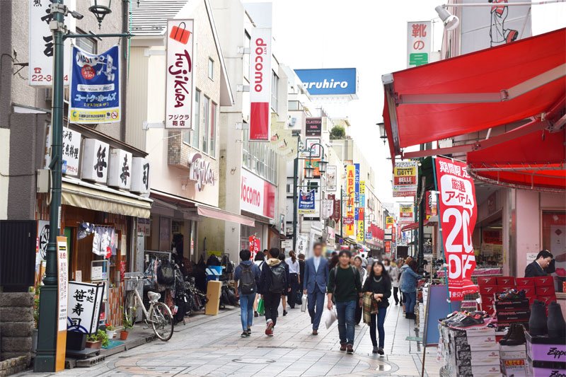 中心市街地の商店街