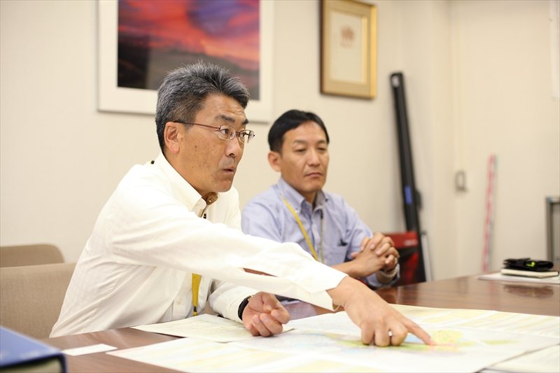 お話いただいた都市デザイン部 部長 中村さんと区画整理課 主幹 浅古さん