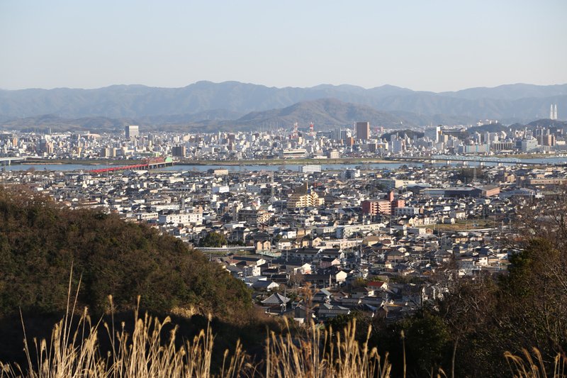 和歌山市内を一望できる高台