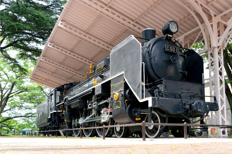 「西公園」内の蒸気機関車（SL）