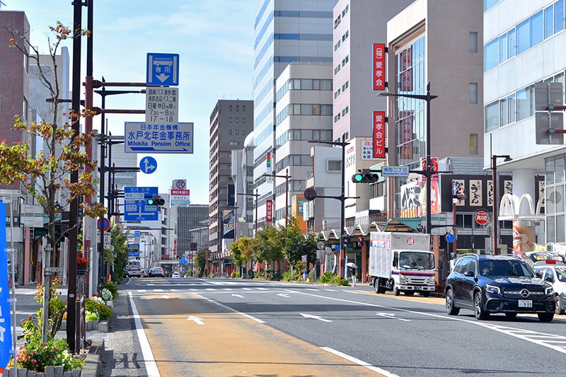 水戸市内の国道50号