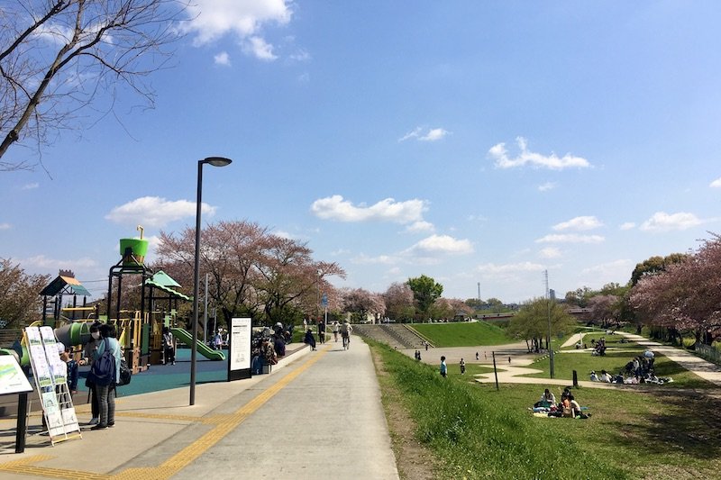 「いろは親水公園」の左岸ゾーン