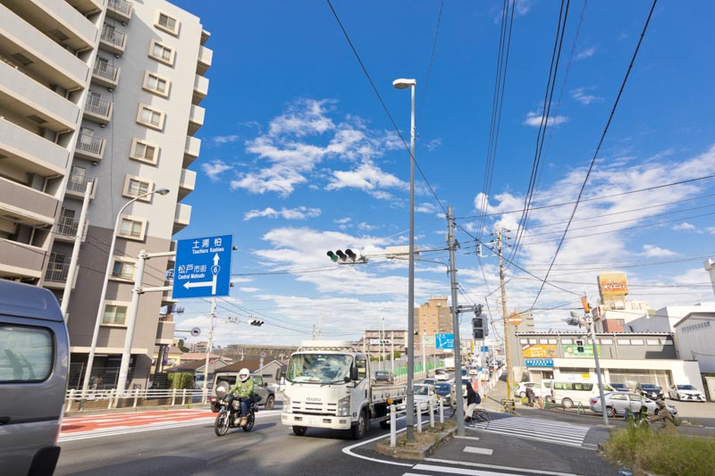 北国分エリアにある水戸街道