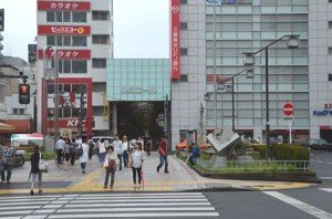 「新小岩」駅前