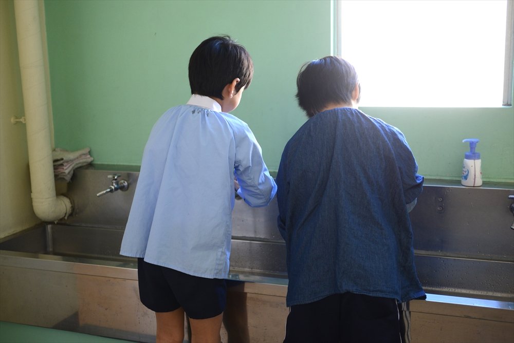 中央区立久松小学校　手洗い