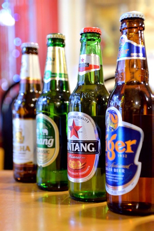 アジア各国のビールも充実している