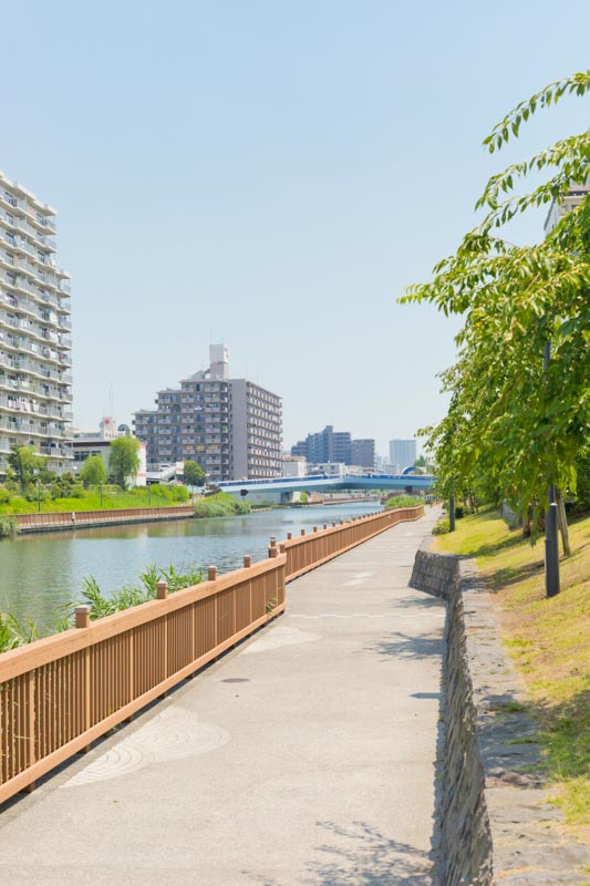 大島を流れる小名木川