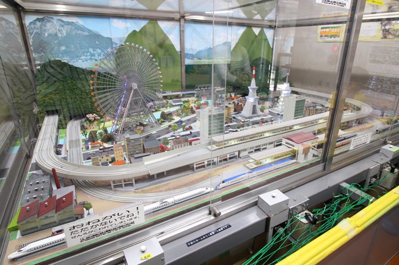 「上北沢児童館」で展示されている鉄道模型
