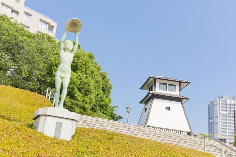 復元された「石川島灯台」
