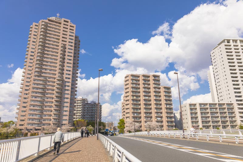 千住曙町エリアの街並み