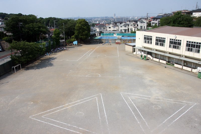 緑豊かな校庭は、地域のシンボル