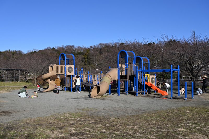 子どもの遊び場としても人気の「大庭城址公園」