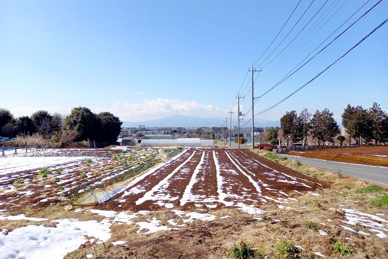 「富士塚」停留所付近からの眺め