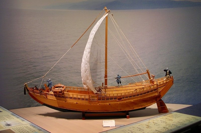 新潟でつくられたベザイ船（模型）