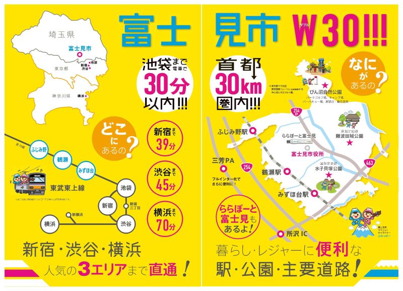 富士見市のPRパンフレット