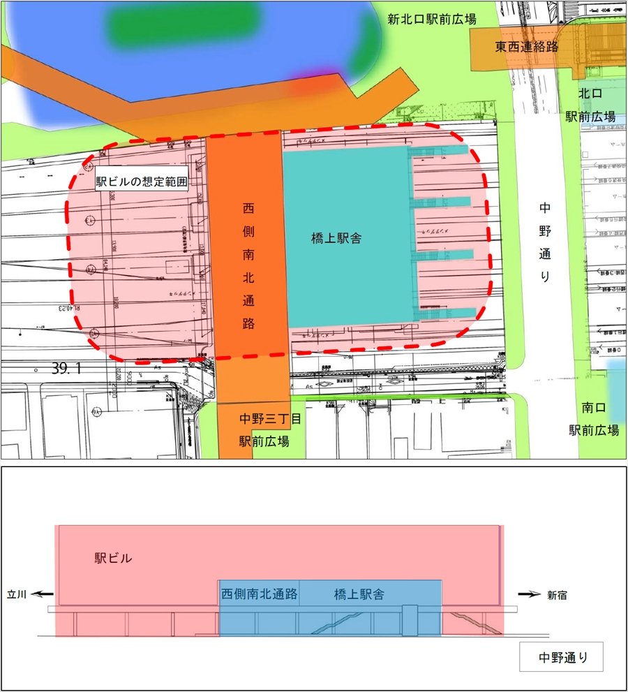 「中野」駅の南北で大規模な開発計画、駅周辺が生まれ変わる！